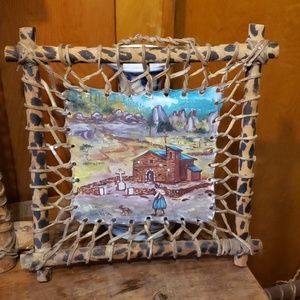 💥HP💥 🇲🇽 Painted Raramuri/Tarahumara Rawhide on Frame
